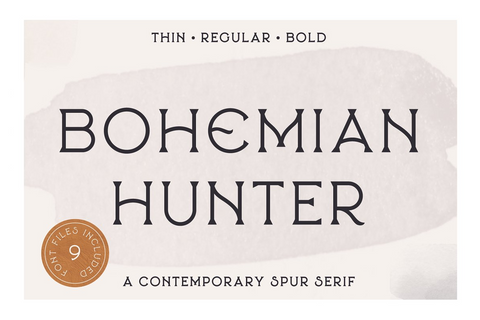 Bohemian Hunter - Contemporary Display Serif