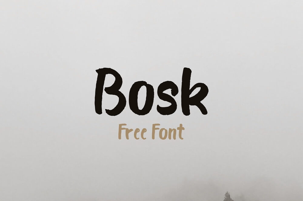 Bosk - Free Brush Font - Pixel Surplus