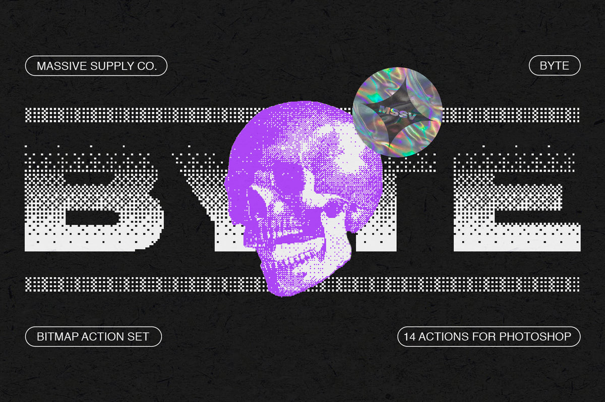 BYTE - Bitmap Actions for Photoshop – Pixel Surplus