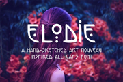 Elodie - Art Nouveau All Caps Font