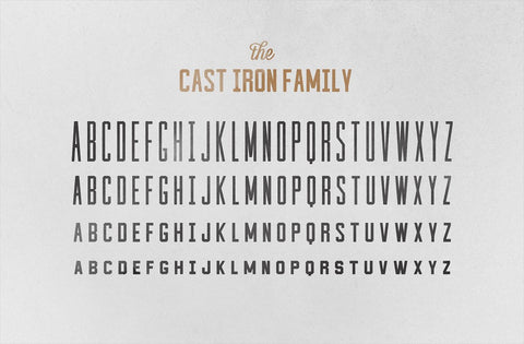 Cast Iron - Ultra Condensed Vintage Font Family