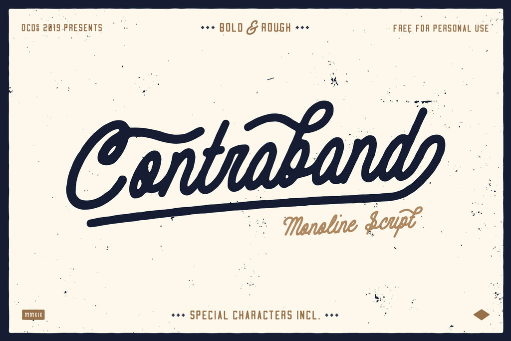 Contraband - Free Monoline Script Font - Pixel Surplus