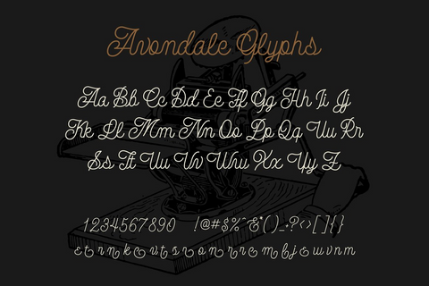 Avondale - Monoline Font DUO