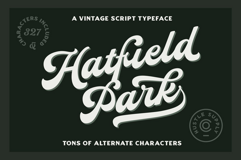 Hatfield Park - Vintage Script Font