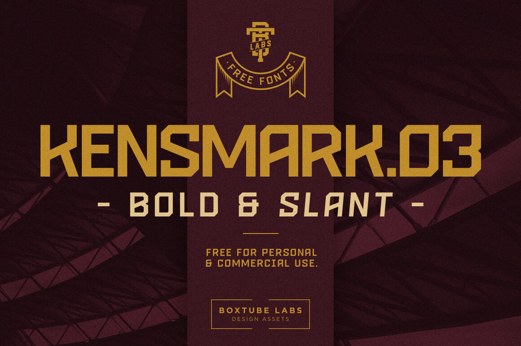 Kensmark 03 - Free Bold & Slanted Display Typeface - Pixel Surplus