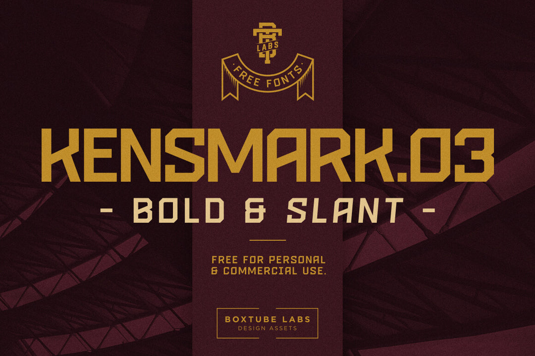 Kensmark 03 - Free Bold & Slanted Display Typeface – Pixel