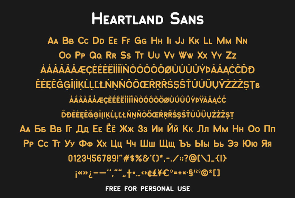 Heartland - Free Vintage Rounded Sans Serif - Pixel Surplus