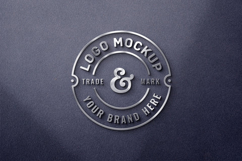 Free 3D Metal Logo Mockup