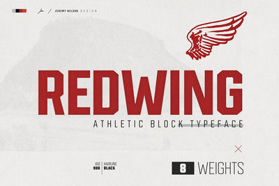 Redwing - Free Athletic Block Display Typeface - Pixel Surplus