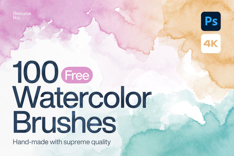 100 Free Watercolor Photoshop Brushes