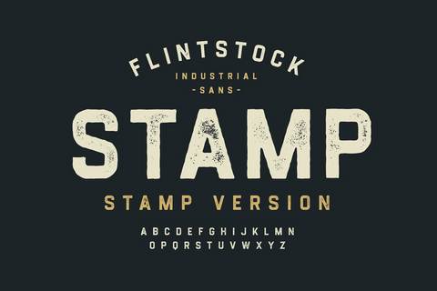 Flintstock - Industrial Display Font