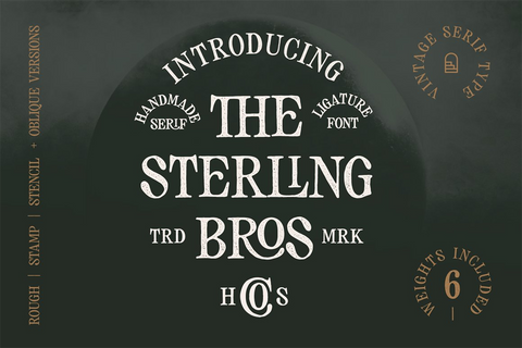 The Sterling Bros  Vintage Serif
